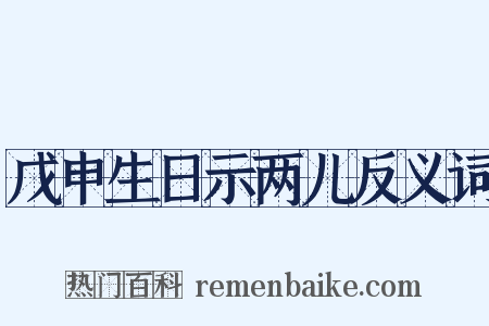 戊申生日示两儿反义词是什么意思的图片